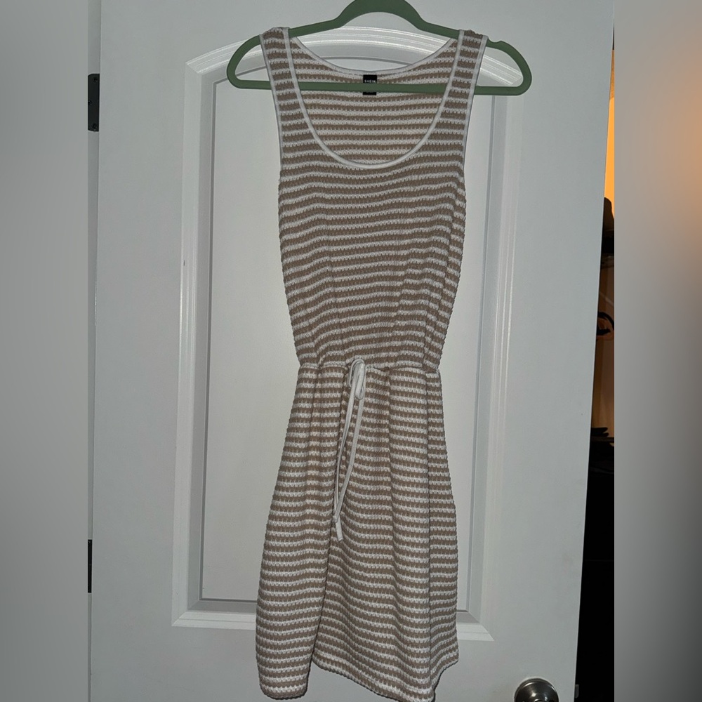 Striped Sleeveless Sweater Knit Dress
